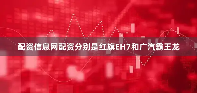 配资信息网配资分别是红旗EH7和广汽霸王龙